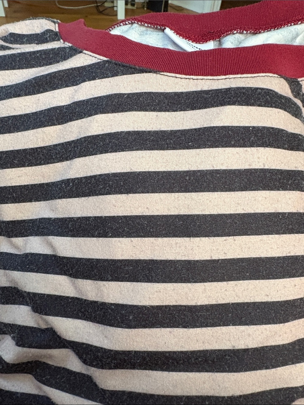 Wiholl beige black stripped long sleeve